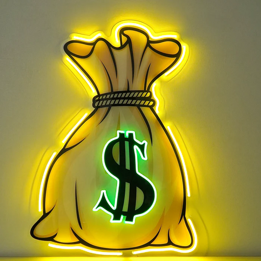 Money Bag Neon Sign