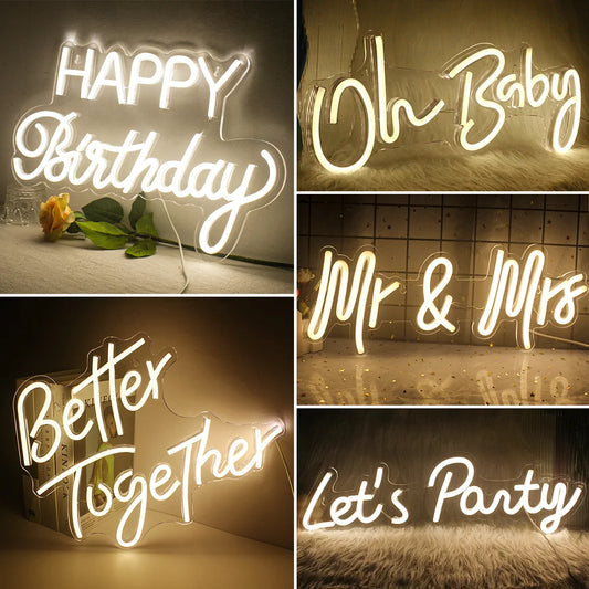 Wedding Bedroom Birthday Party Neon Sign